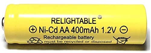 400mAh AA NiCd 1.2v Rechargeable Batteries Garden Solar Ni-Cd Light LED F (Pack of 6)
