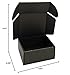 CH-BOX 4x4x2'' Small Shipping Boxes 25 Pack, Black Corrugated Cardboard Mailers for Small Business (CM442B25)