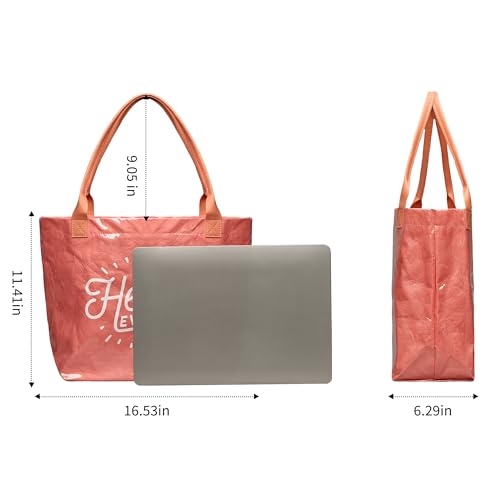 PVC Tote Bag Clear Carry All Shopping Handbag Plastic Shoulder Bag Women's Letters Print Kraft Paper Hobo Bag For Work Travel - Image 3