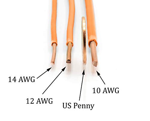 10 Feet (3 Meter) - Insulated Solid Copper Thhn/Thwn Wire - 10 Awg, Wire Is Made In The Usa, Residential, Commerical, Industrial, Grounding, Electrical Rated For 600 Volts - In Orange #TOP3