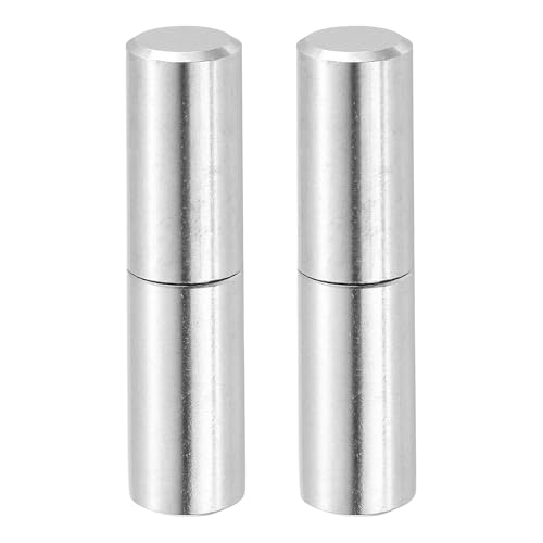 uxcell 2Pcs 2" x1/2"(LxD) Weldable Detachable Barrel Hinges Silver