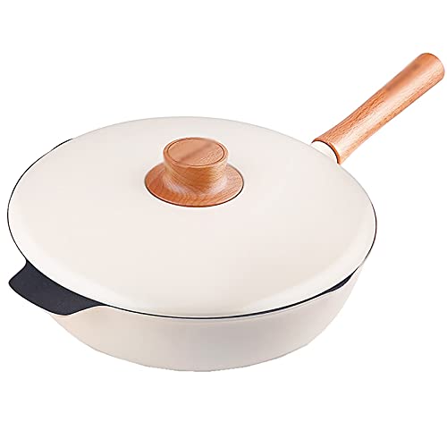 Wok de acero inoxidable con tapa de vidrio