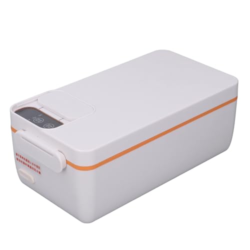 Hamwesh Fiambrera Eléctrica, 1 Litro de Capacidad de Acero Inoxidable, No Requiere Agua, Lonchera Calentada, Lonchera Autocalentable con Cerraduras Dobles para Uso en Exteriores en el Coche de