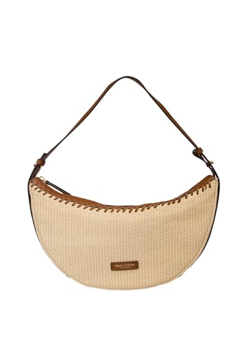Bolso de hombro Marc O'Polo Emmi bandolera de rafia ligera crema
