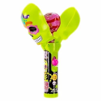 Flix Halloween Candy Day of the Dead Skull Pop-Ups Lollipop Packs - 12 Count Display Box