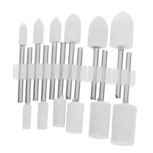 OUNONA Stainless Steel Material Wool Wheel Polishing Bits for Rotary Tool Wool Grinding Tools Set