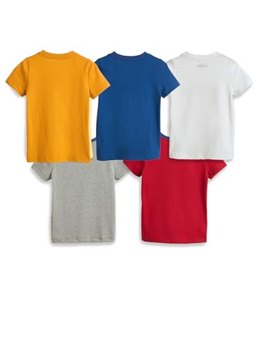 Image of Amazon Brand - Symbol Boys 100% Cotton Graphic Printed Half Sleeves T-Shirt | Age 2-6 Years (Available in Combo Pack of 3 and 5)