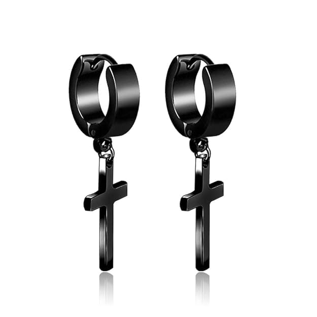 See full amazon price history chart for VR Creatives 3 Pairs Stainless Steel Cross Dangle Huggie Hinged Hoop Earrings Set for Men Women Punk Ear Piercing (Black) VR Creatives 3 Pairs Stainless Steel Cross Dangle Huggie Hinged Hoop Earrings Set for Men Women Punk Ear Piercing (Black) (B0DFLM5QNH) Amazon Price History, Amazon Price Tracker