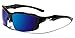 Mens Womens Sport Sunglasses Cycling Baseball Ski Snowboard Blue Mirror Lens NEW