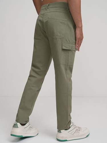 Image of Highlander Men's Tapered Fit | Cargo Trousers | Sleek & Functional | Utility Pockets | Trouser for Men | Men Trousers