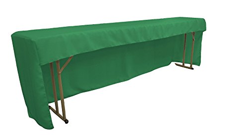 LA Linen Open Back Polyester Poplin Tablecloth 72"x 18"x 30", Jade