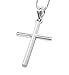 Sterling Silver Cross Necklace Pendant with 18" Box Chain