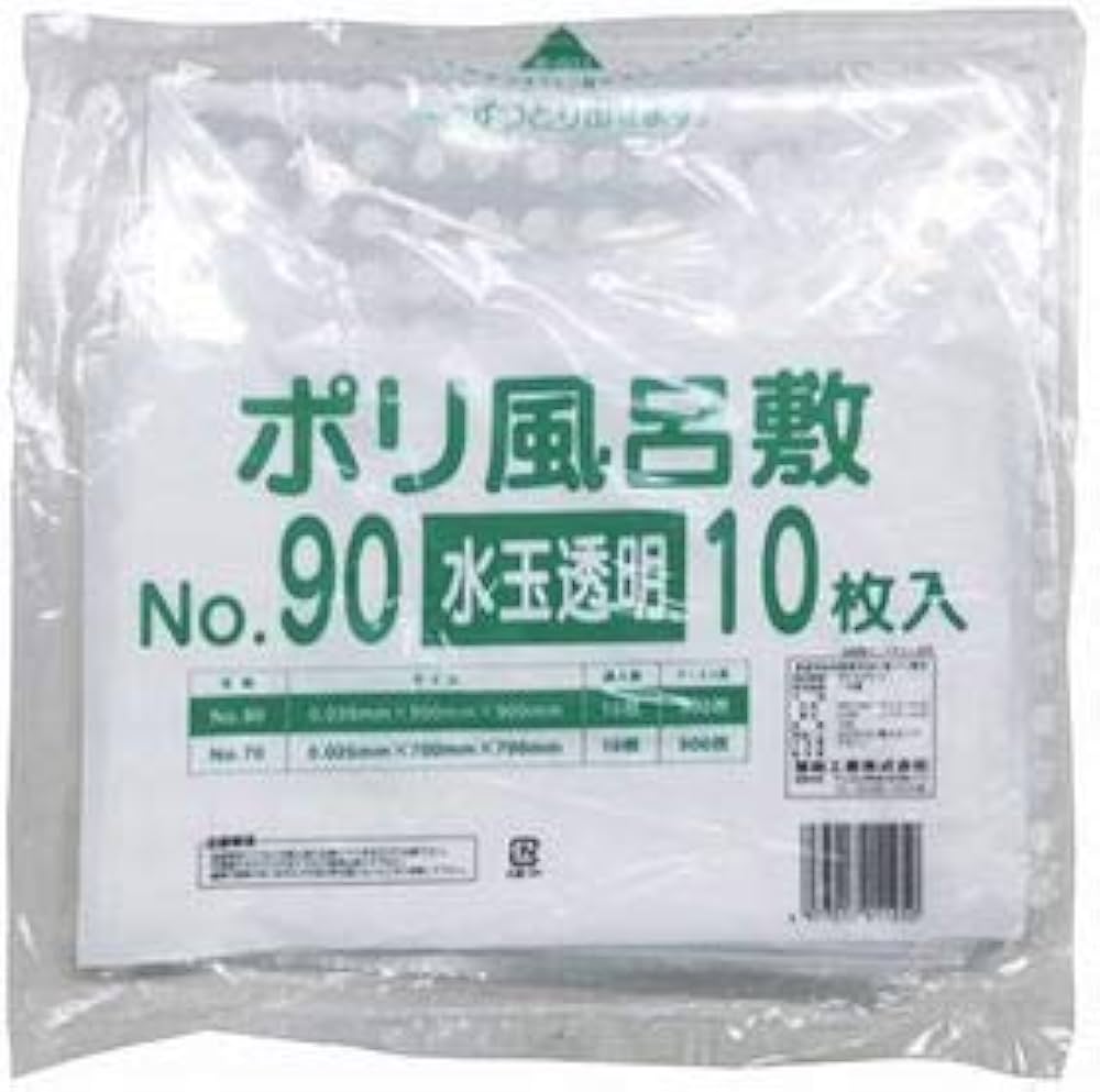 Amazon｜ノーブランド品 ポリエチレン ポリ風呂敷 白水玉 90角 0.035mm