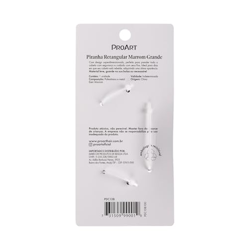 ProArt Piranha Grampo de Cabelo Casual Unissex Adulto Grande Marrom Grande
