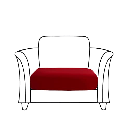 Hoobuy Waterproof Couch Cushion Cover 1Pc Stretch Sofa Slipcovers Furniture Protector With Elastic Suitable For Armchair, Loveseat,3&4 Seater Sofa (1, Red) #TOP1
