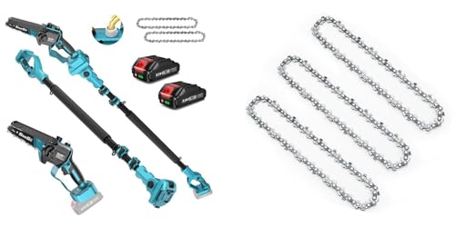 Seesii PS600 Pole Saw & 3 Pack Chainsaw Chains