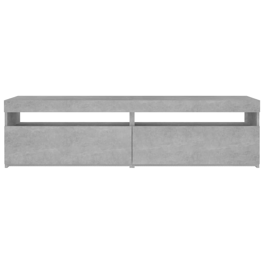 Muebles TV,Muebles de Salon,Muebles,Muebles de TV con Luces LED 2 Unidades Gris hormigón 75x35x40cmAdecuado para salón, Dormitorio