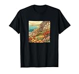 Cliffside With Shrubs Vintage Landscape Merch