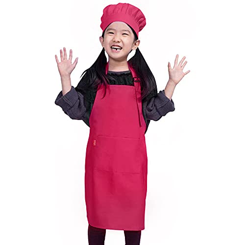 Kids Apron Set 30% Off - Adjustable Chef Hat & Bib Apron