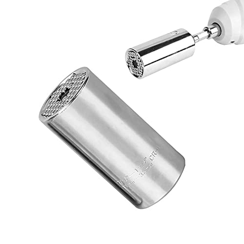 JANEMO Stainless Steel Universal Socket, Use for Christmas,DIY, Automobile Maintenance, Handyman, Home Maintenance, Manufacturing, Construction, Carpentry, Electrician, Multicolor