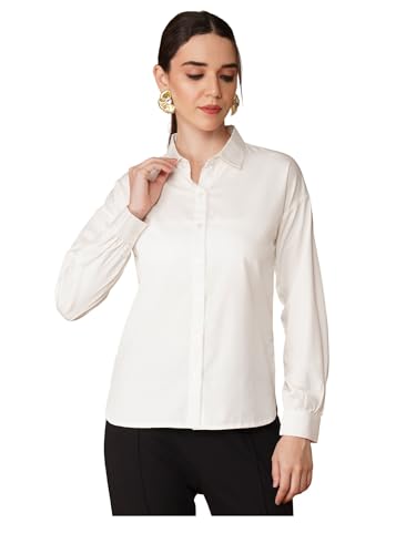 Image of OOMPH! Full Sleeve Stylish Western Drop Shoulder Shirts for Women Regular fit Shirts for Woman