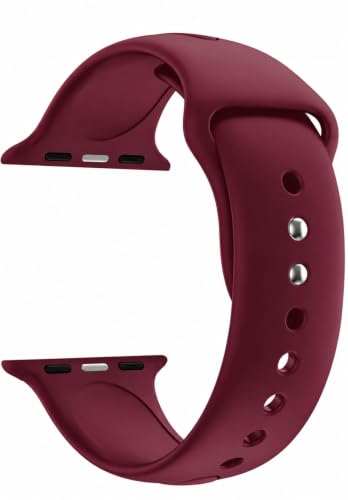 Image of TechMount Compatible with Apple Watch Straps 42mm 44mm 45mm 49mm Soft Silicone Luxury Sport Band Strap Compatible With Apple Watch Ultra Series 8 7 6 5 4 3 2 1 SE (NOT FIT WITH 38MM, 40MM,41MM)