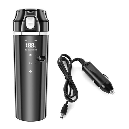 Taza térmica eléctrica acero inoxidable 500ml para auto miniatura 5