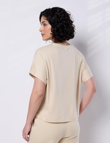 Image of Symbol Premium Women's Oversized Cotton Cropped T-Shirt (Stylish | Super Soft | Round Neck | Solid) (Available in Plus Sizes)