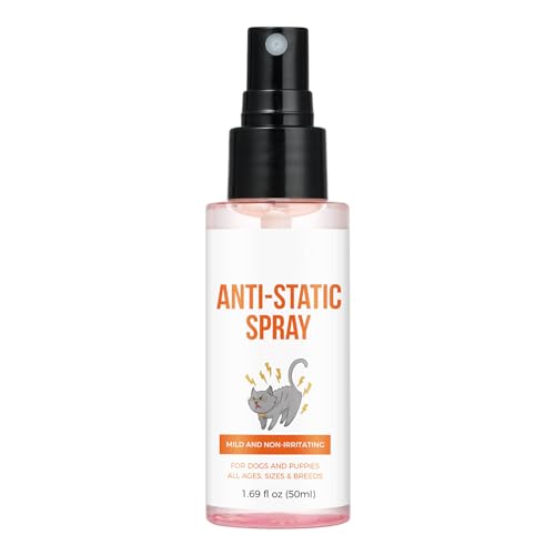 Spray desenredante para perros, spray desenredante para mascotas, spray antienredos para cabello suave y nutritivo, cabello suave para deshacerse del olor, spray antiestático sin enjuague de 1.7 onzas