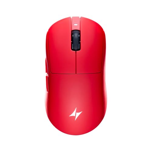Image of ATK Dragonfly A9 Ultimate+ Wireless Gaming Mouse, PAW3955 Master Sensor, DPI up to 50,000, 55g Lightweight, 8K Polling, 800 Hr Battery Life, All-New Nano Coating, Dual-Mode 2.4G /Wired - Red