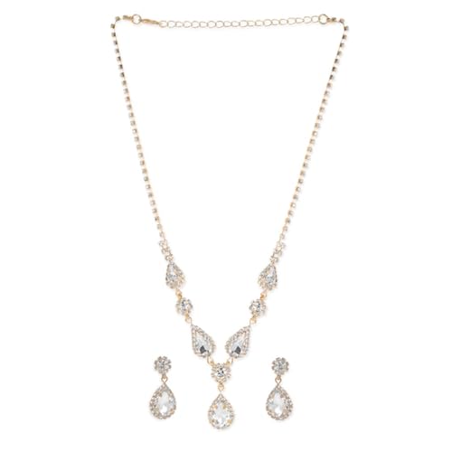 Rubans Luxurious Gold Tone Zirconia Jewelry Set (B0D6RYDKC7) Amazon Price History, Amazon Price Tracker