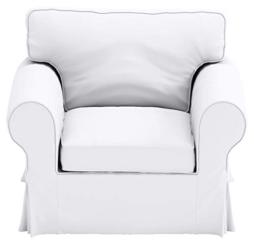Image of Cotton Ektorp Chair Cover Compatible with IKEA Armchair Sofa Slipcover