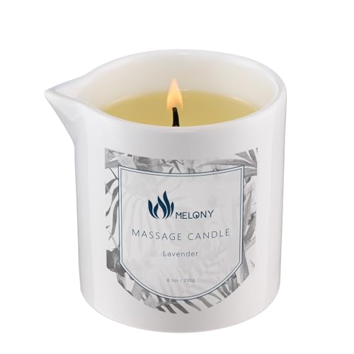 MELONY Lavender Massage Candle, 8.1oz Massage Oil & Lotion Candles
