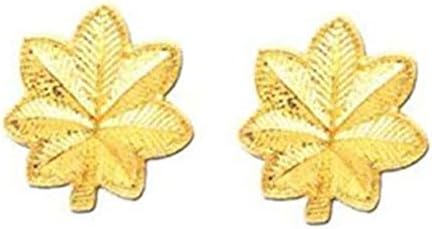HWC Collar Rank - Major (Oak Leaf) - 1 inch Gold Plated (Pair)