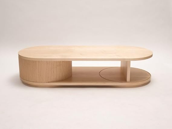 Modern Wooden Center Coffee Table with Storage Solid Sheesham Wood Centre Table for Living Room Drawing Room Office