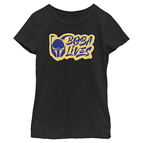 T-shirt Star Wars Boba Fett fille vêtement graphique manches courtes noir M