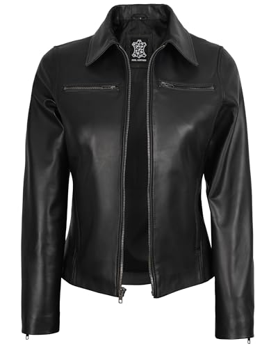 Image of Decrum Vintage Style Real Lambskin Casual Leather Jackets for Women