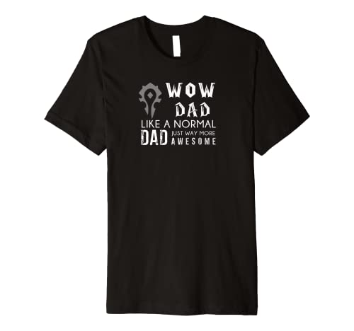 Mens WOW Dad Like a Normal Dad Way More Awesome T-Shirt Tee Premium T-Shirt