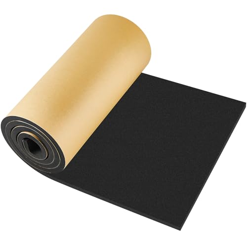 Pangda 1 Piece 78 x 16 x 1/2 Inch Extra Large Marine Foam Roll Closed Cell Rubber with Adhesive Insulation Sheets Lightweight Single Sided Tape Water Weather Resistant for Craft