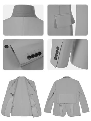 Men's 2 Piece Slim Fit Suit Two Button Blazer and Short Pants Set Summer Beach Wedding Suit Prom Dinner3