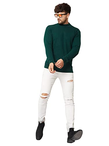 Image of Kvetoo Men High Neck Full Sleeve Winter Woolen Sweater
