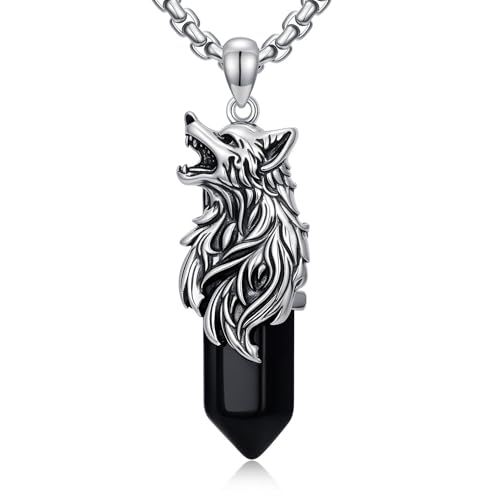 Pendentif loup en argent 925, le bijou masculin robuste qui ne s'oxyde pas