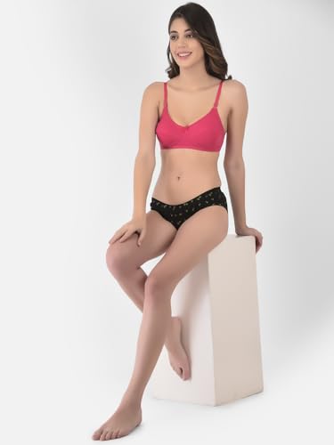 Image of Softline Women's Cotton Blend Wire-Free Non-Padded Cut & Sew | Full Coverage Bra Combo | Comfortable & Supportive Everyday Wear (Pack of 2)