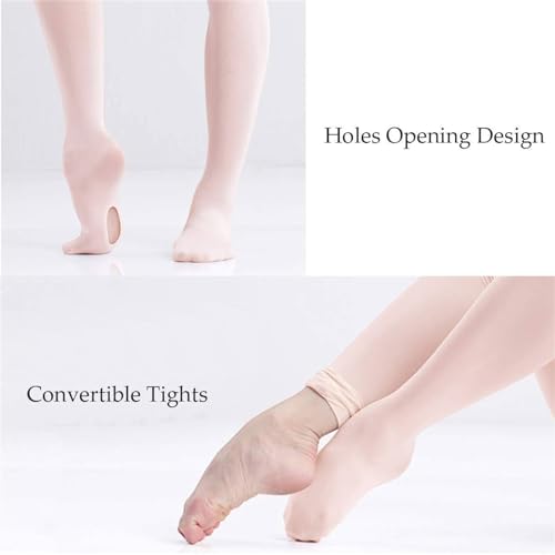 2Pcs Girls' Soft Dance Tight Toddler Ballet Footed Tight Transition Pantyhose Kids School Footed Legging Stockings3