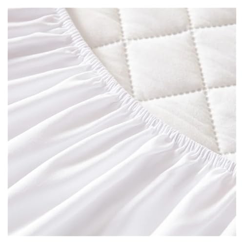 Protège-matelas imperméable petite grille ensemble 3 draps lit 200x220cm blanc