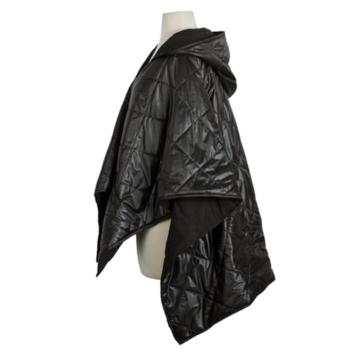 Pufferrap | Women’s Rain Puff Pashmina Poncho Wrap Shawl Quilted Cape Water-Repellent, Reversible & Hooded Wrap4