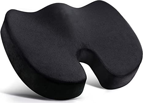 Zaxty Orthopaedic Foam Coccyx Cushion Seat For Tailbone Pain, Sciatica, Lower Back Support And Pain Relief Ventilated Seat Cushion With Removable Cover For Office/Home Chair - Black (B0C9HZ5T77) Amazon Price History, Amazon Price Tracker