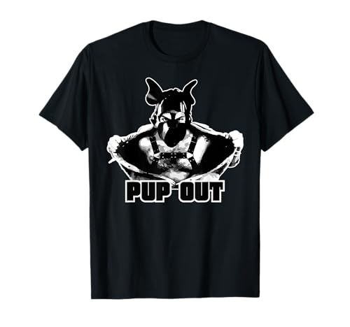 Pup Out. Puppy T-Shirt Echthaar Puppy Play T-Shirt