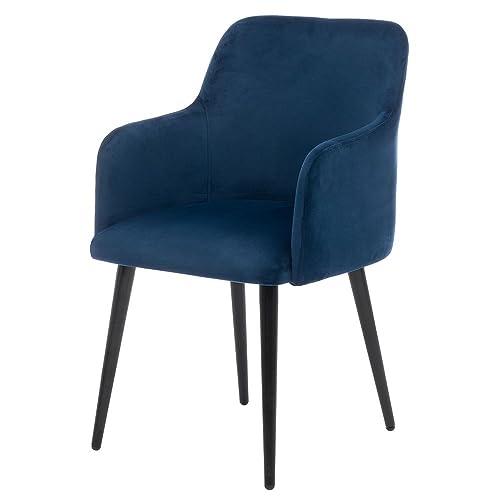 Image of Wakefit Darcy Lounge Chair (Pine Wood, Velvet Blue)