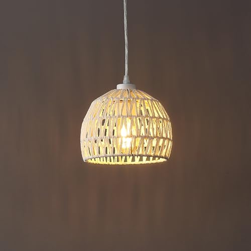Image of JONATHAN Y Campana 1-Light Pendant Dome Ceiling Lamp, 8.25 inch, Cream
